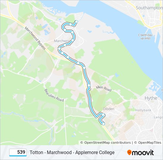 539 Route Schedules, Stops & Maps Applemore (Updated)