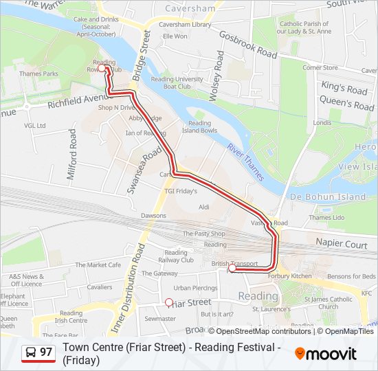97 Bus Line Map