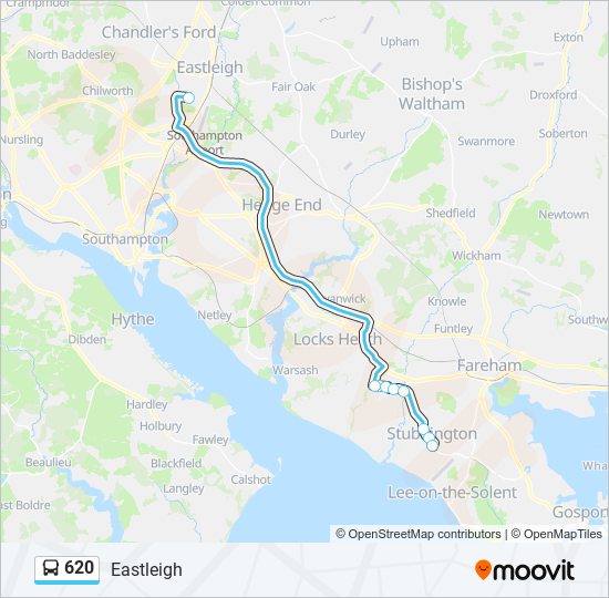 620 Route Schedules, Stops & Maps Eastleigh (Updated)