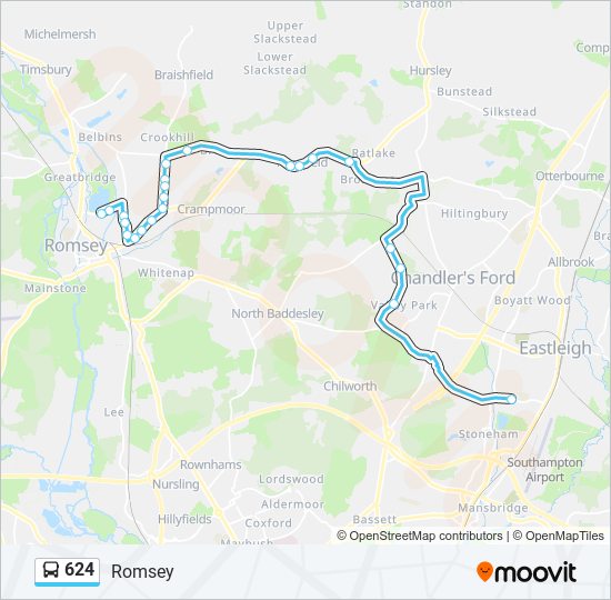 624 Route Schedules Stops Maps Romsey Updated 