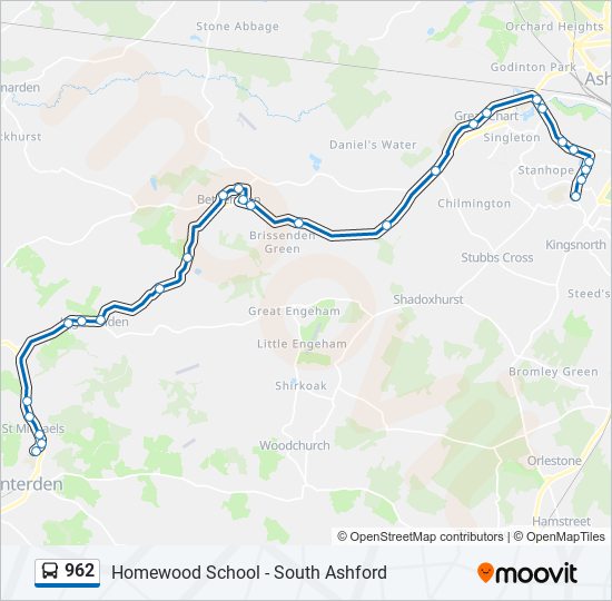 962 bus Line Map