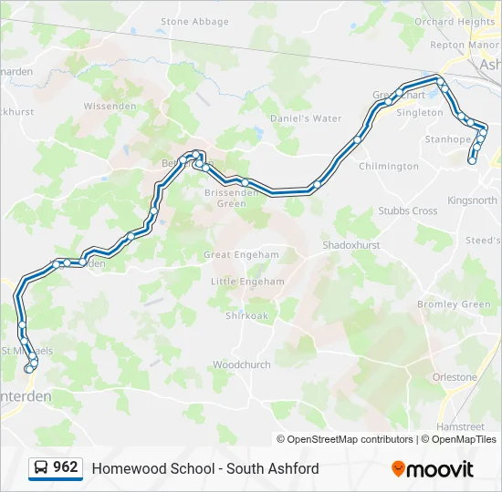 962 Route: Schedules, Stops & Maps - South Ashford (Updated)