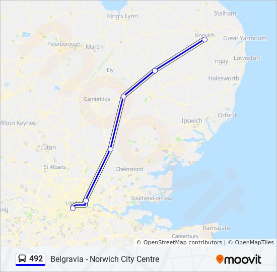 luton airport to norwich bus