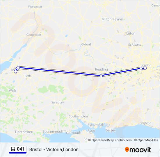 041 bus Line Map