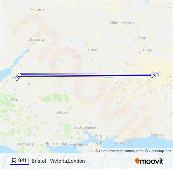 041 Bus Line Map