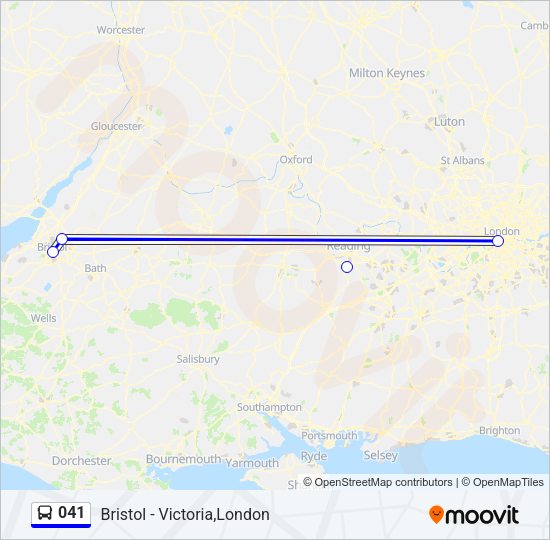041 Bus Line Map