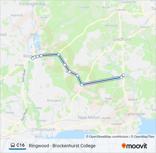 C16 Bus Line Map