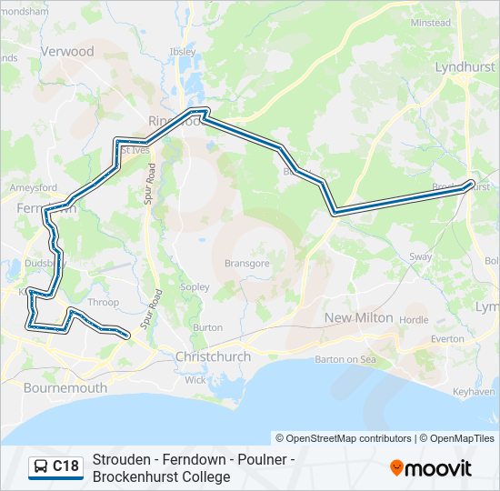 C18 Bus Line Map