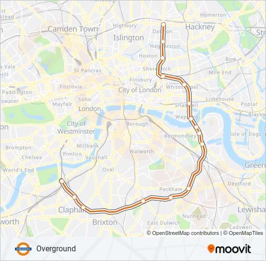 OVERGROUND train Line Map