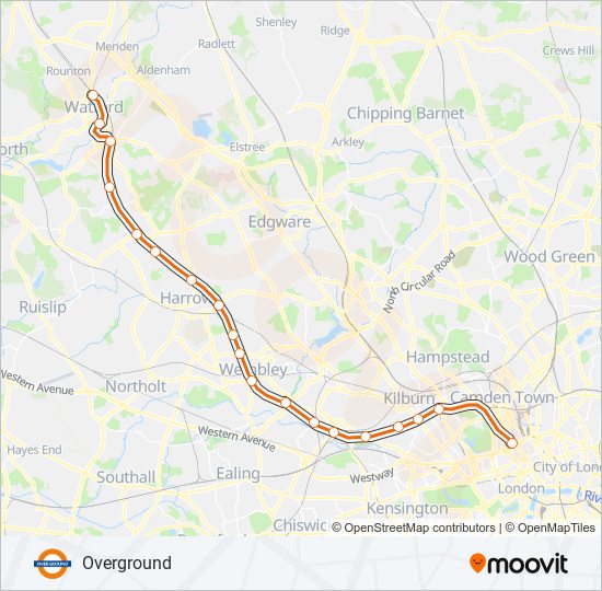 OVERGROUND train Line Map