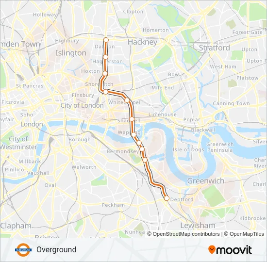 OVERGROUND Train Line Map