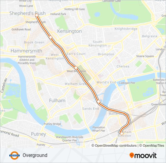 OVERGROUND train Line Map