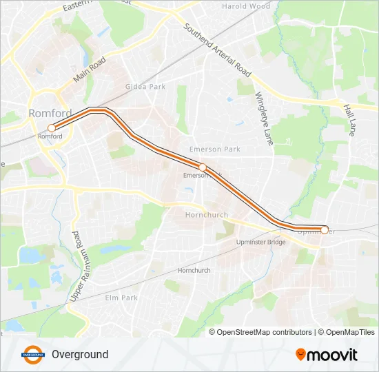 OVERGROUND Train Line Map