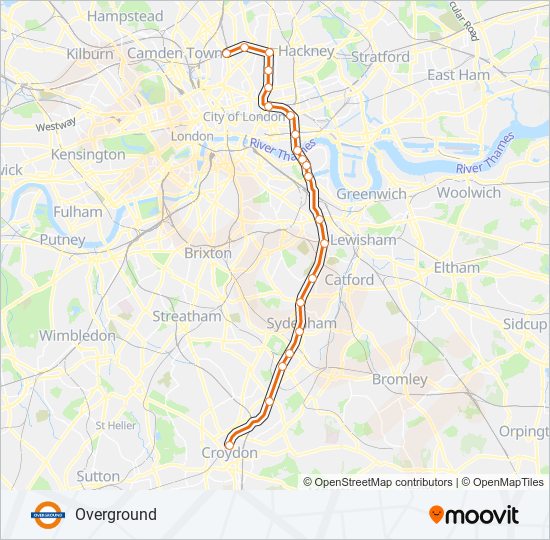 OVERGROUND train Line Map