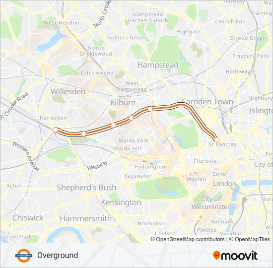 OVERGROUND Train Line Map