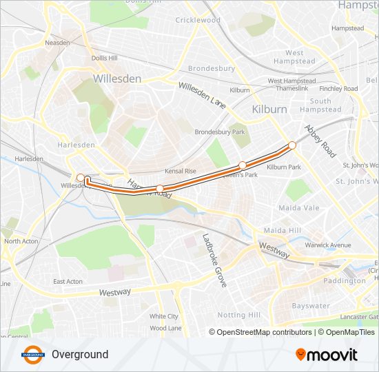 OVERGROUND Train Line Map