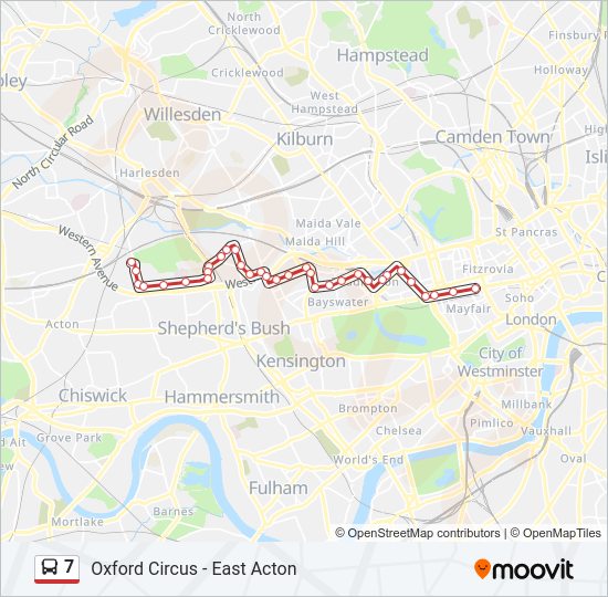 7 Bus Line Map