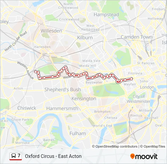 7 Bus Line Map