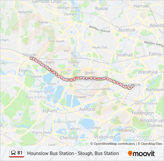 81 Bus Line Map