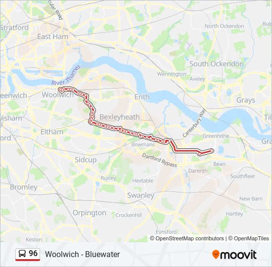 Directions To 96 Freeway 96 Route: Schedules, Stops & Maps - Woolwich (Updated)