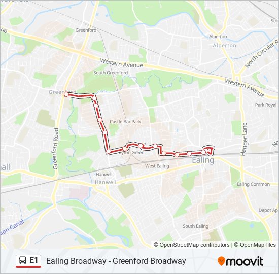 E1 bus Line Map