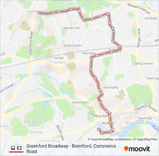 E2 Bus Line Map