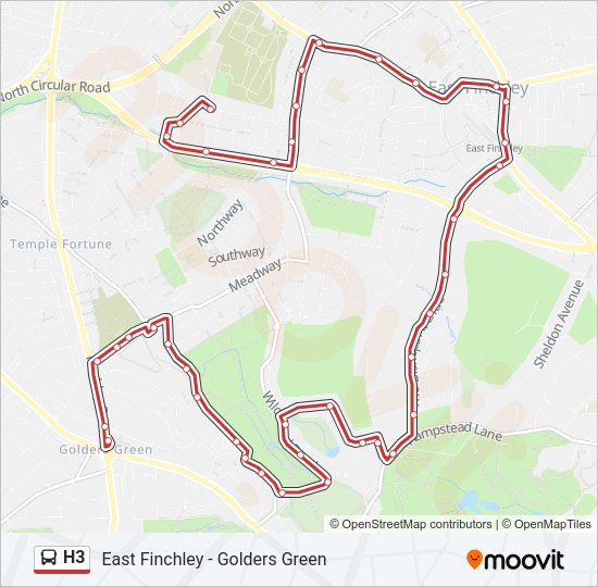 H3 Bus Line Map