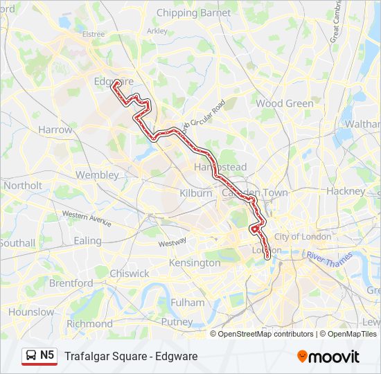 n5 Route: Schedules, Stops & Maps - Trafalgar Square (Updated)