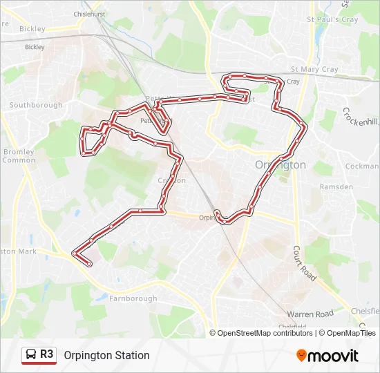 R3 Route: Schedules, Stops & Maps - Orpington Station (Updated)
