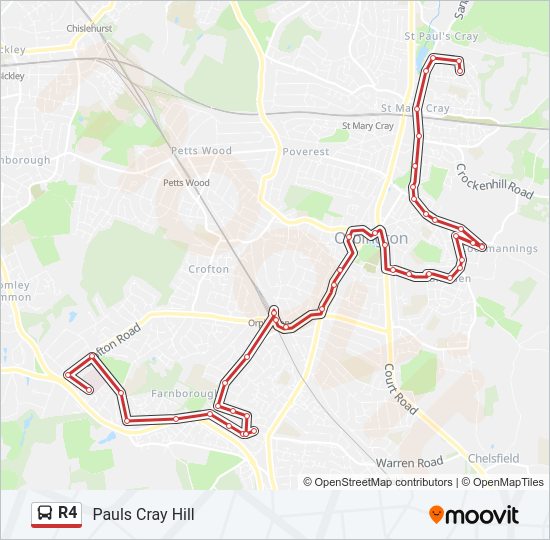 R4 Bus Line Map