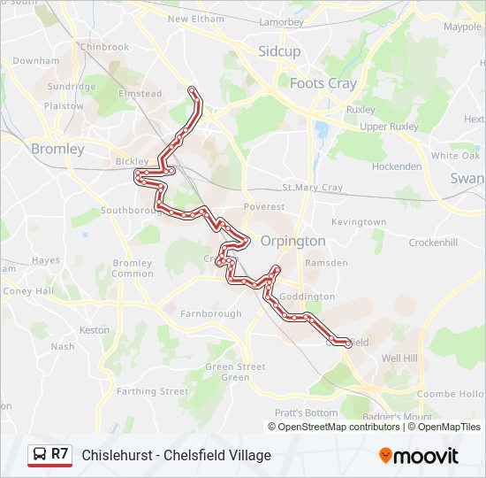 R7 bus Line Map