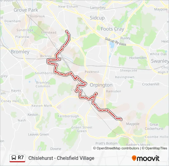 R7 Route: Schedules, Stops & Maps - Chislehurst (Updated)