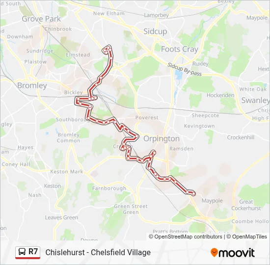 R7 Route: Schedules, Stops & Maps - Chelsfield Village (Updated)