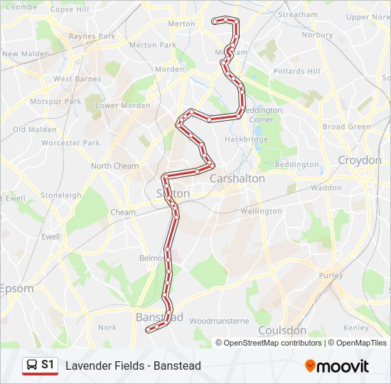 S1 Bus Line Map