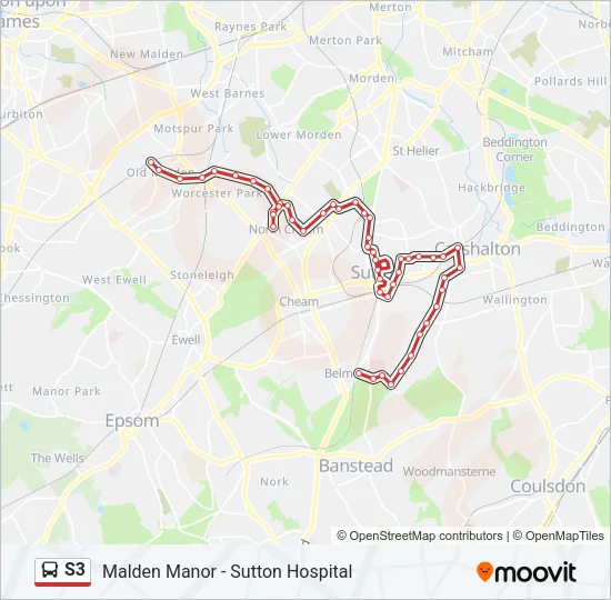S3 Bus Line Map