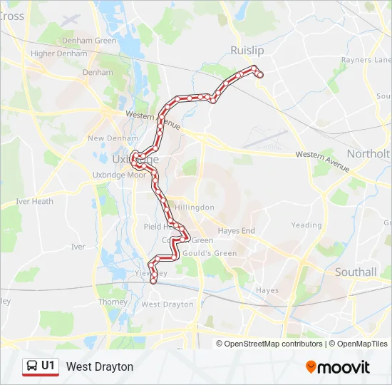 U1 Bus Line Map