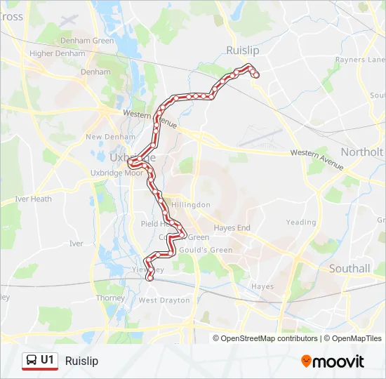 U1 Bus Line Map