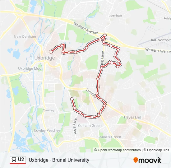 U2 Bus Line Map