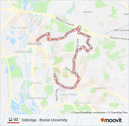 U2 Bus Line Map