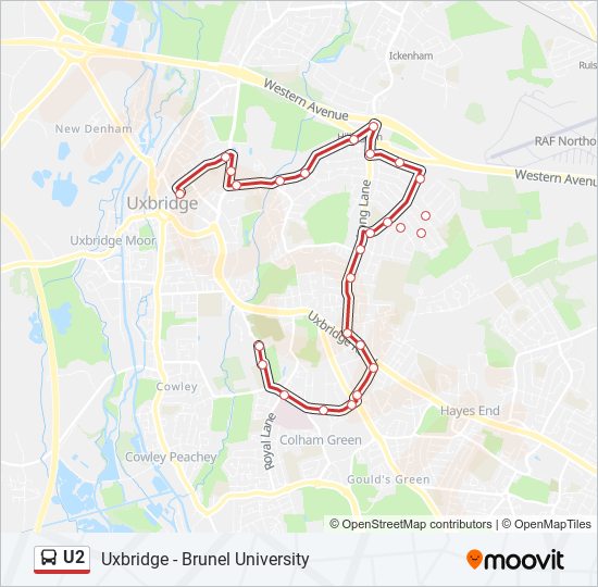 U2 bus Line Map
