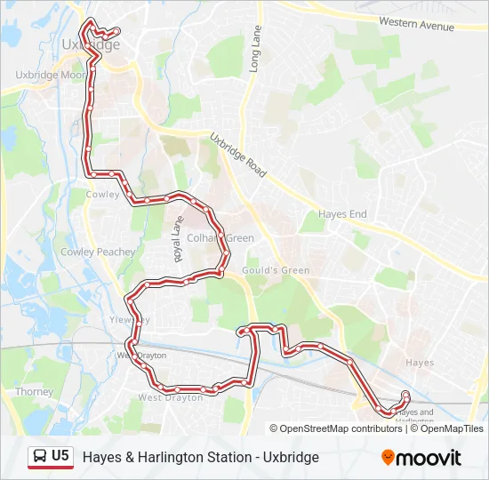 U5 Bus Line Map
