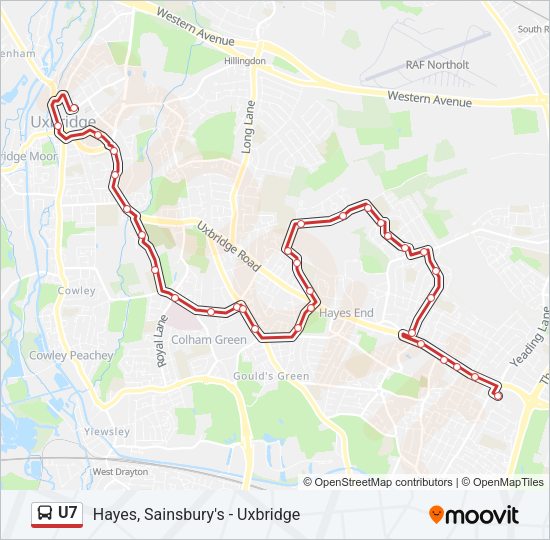 U7 Bus Line Map