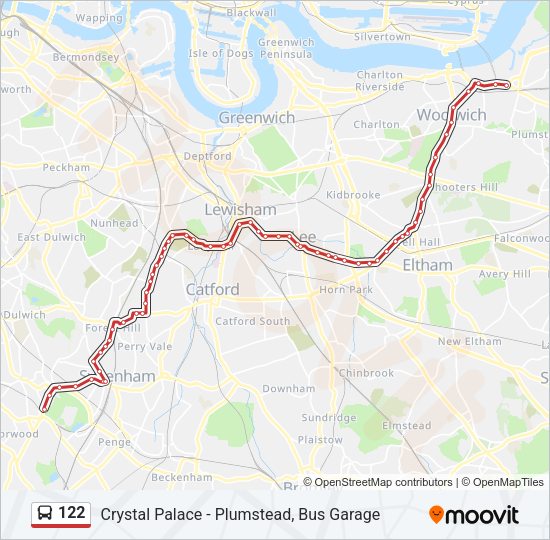 122 Bus Line Map