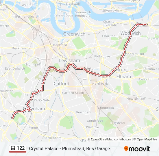 122 Bus Line Map