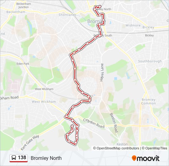 Bus 138 Route Map 138 Route: Schedules, Stops & Maps - Bromley North (Updated)