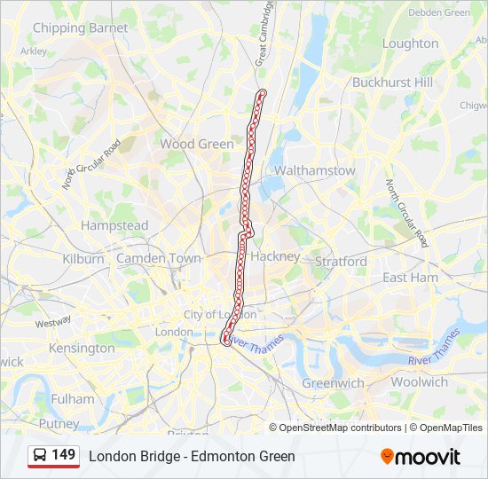149 Route Schedules Stops Maps London Bridge Updated 