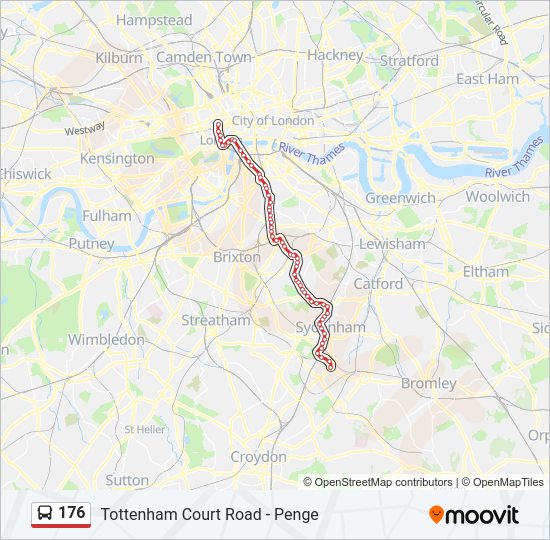 176 Bus Line Map