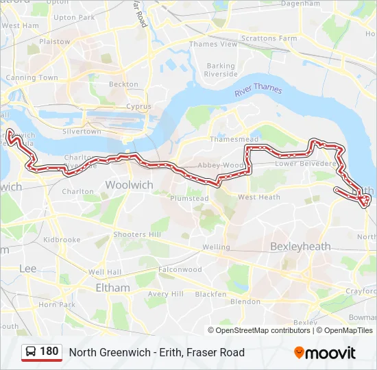 180 Bus Line Map