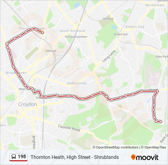 Bus 198 Route Map 198 Route: Schedules, Stops & Maps - Shrublands (Updated)