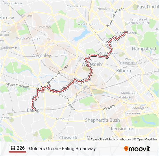 226 Route Schedules, Stops & Maps Golders Green (Updated)